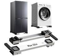 Rouleaux pour appareils électroménagers très résistants, 50,8 à 81,3 cm, coulissants extensibles, base de machine à laver et sèche-linge, réfrigérateurs, meubles - Blanc