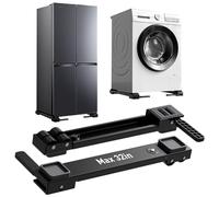 Rouleaux pour appareils électroménagers très résistants, 50,8 à 81,3 cm en glissières extensibles, base de machine à laver et sèche-linge, réfrigérateurs, meubles - noir