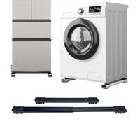 Rouleaux pour appareils lourds, max 82 cm, rouleaux extensibles de deuxième génération, base pour machine à laver mobile déplacer facilement les machines à laver, sécheuses, réfrigérateurs, meubles