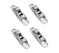 Rouleaux pour portes coulissantes de rechange | 4 pièces poulie pour fenêtre | Roulement double roue réglable inclinaison alliage zinc silencieux pour cuisine, balcon, salon studio