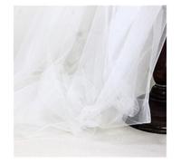Rouleaux Ruban Maille Tissu en maille de gaze légère et délicate, fil de dentelle de couleur pure for bricolage, voile de fond, robe de mariée, décoration en tulle féerique(White)