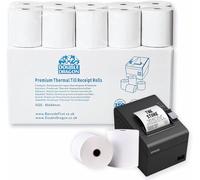 Rouleaux Thermiques Premium Double Dragon 80 x 80 mm pour Imprimantes EPOS, Terminaux POS et Caisses Enregistreuses [Pack de 10]