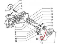 Roulement à aiguille d'axe de roue RMS pour Piaggio 50 Bravo 3 BK1212 12x18x12
