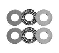 Roulement à aiguilles de poussée AXK1226 avec rondelles en acier trempé AS1226, 12 x 26 x 2 mm pour roulement axial pour support rotatif de charge lourde, pièces de machine de rigidité compacte dans