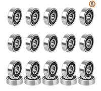 Roulement à Billes, 20Pcs Roulement à Gorge Profonde 625rs, 16 x 5 x 5 mm Roulement à Billes en Acier au Carbone, Double Scellé en Caoutchouc