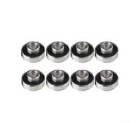 Roulement à billes 608-2RS à une rangée - 8 x 22 x 12,6 mm - En acier chromé traité thermiquement - Pour la résistance dans les skateboards et les applications industrielles - Noir - 8 x 22 x 12,6 mm