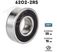 Roulement à billes 6202-2RS Double étanchéité Ø 35 mm SKF