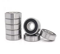 Roulement à billes à gorge profonde avec joint métallique 608 6200 6201 6206 6207 6208 ZZ 2RS 12 x 32 x 10 mm, 10 pièces(7,6201 12X32X10MM_ABEC 1)