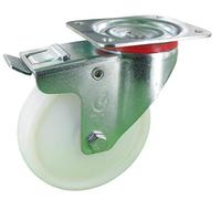 Roulement à billes avec blocage de roue en polyamide 160 mm Capacité de charge : 300 kg