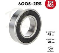 Roulement à billes - Matijardin - 6005-2RS - Ø 47 mm - Double étanchéité - 1er Prix