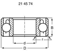 Roulement à billes radial acier inoxydable Reely S 6004 ZZ Ø intérieur: 20 mm Ø extérieur: 42 mm Régime (max.): 17000 tr/min
