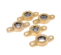 Roulement à bride en alliage de zinc avec palier à semelle, calibre 5 mm, 6 mm, 7 mm, 8 mm, 10 mm, KFL05, KFL06, KFL07, KFL08, KFL10, 1 pièce(8MM)