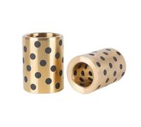 Roulement à manchon en laiton et graphite, 2 pièces, bagues en cuivre autolubrifiantes, diamètre intérieur 6-18 mm(10x14x25mm)
