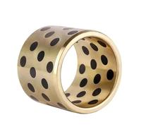 Roulement à manchon en laiton graphite, 2 pièces, diamètre intérieur 15 mm, type JDB, sans huile, imprégné, autolubrifiant, bague intégrée(15x20x12mm)