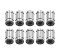Roulement à mouvement linéaire LM6UU 10 pièces en acier allié surface lisse haute précision faible friction 6 mm ID 12 mm OD 19 mm longueur pour automatisation industrielle