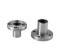 Roulement à rotule sphérique 4 pièces LMF6UU LMF8UU LMF10UU LMF12UU LMF13UU LMF16UU roulement à mouvement linéaire à bride ronde tige de guidage d'axe optique avec siège(LMF10UU 10mm)