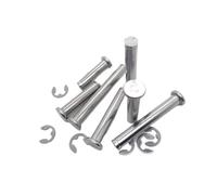 Roulement à tête plate en acier inoxydable M3 M4 M5 M6 M8 M10 M12, axe de positionnement cylindrique, goupille de cheville avec Circlip d'arbre, 1/5 pièces(2pcs M6,55mm)