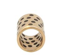 Roulement autolubrifiant, Palier autolubrifiant à insert graphite (1 pièce), bague sans huile, manchon en cuivre et graphite