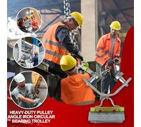 Roulement de Grue - Roue à Roulement pour Grue avec Anneau de Levage,Câble Métallique et Outil de Remorquage Renforcé pour Maintenance Mécanique