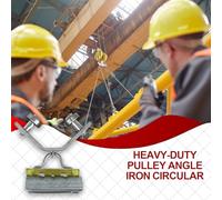 Roulement de Grue - Roue à Roulement pour Grue avec Anneau de Levage - Système de Suspension à Câble Métallique à Traction Stable et Haute Capacité pour Chantiers, Usines et Ateliers