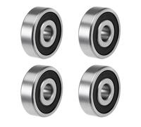 Roulement de roue SOURCING MAP 6300-2RS Roulement à Billes à Gorge Profonde Z2 10mm x 35mm x 11mm Double scellage Acier Carbone 4pcs