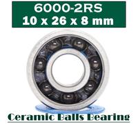 Roulement En Céramique Hybride 6000, 10x26x8mm (1 Pièce) Supports De Pédalier De Vélo, Pièces De Rechange 6000rs Si3n4 Roulements À Billes