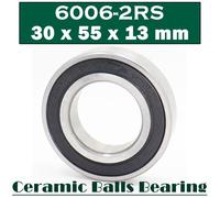 Roulement En Céramique Hybride 6006, 30x55x13mm (1 Pièce) Supports De Pédalier De Vélo, Pièces De Rechange, Roulements À Billes 6006rs Si3n4