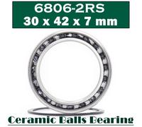 Roulement En Céramique Hybride 6806, 30x42x7mm (1 Pièce) Supports De Pédalier De Vélo, Pièces De Rechange, Roulements À Billes 6806rs Si3n4