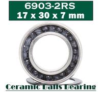 Roulement En Céramique Hybride 6903, 17x30x7mm (1 Pièce) Supports De Pédalier De Vélo, Pièces De Rechange, Roulements À Billes 6903rs Si3n4