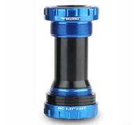 Roulement fileté à 5 voies 6873 mm avec plaque dentaire intégrée et tige centrale en alliage d'aluminium pour la mise à niveau des pièces de vélo (bleu)