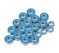 Roulement Jouets Rc Pour Traxxas Pour Slash Pour Stampede Pour Rustler Pour Bandit 2WD 1/10 10 Pièces Kit Roulements Détachées Voitures Radiocommandées Accessoires Mise À Niveau(Silver blue 19Pcs)