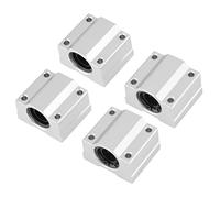 Roulement Linéaire, 4Pcs SC12UU Roulement à Billes Linéaire en Aluminium Pellow Slide Bushing Block 36 * 42 * 28mm Roulements à Billes