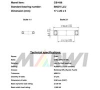 Roulement Max 6803v Llu 17x26x5 Cb456 Cb-456 Gris