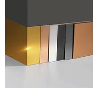 Roulement pour plateau tournant en alliage d'alumi Garniture murale autocollante en acier inoxydable, garniture et moulure autocollantes, garniture de miroir, plaque de plinthe(Brushed Rose Gold,6cm)