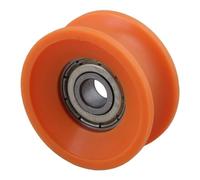 Roulements, 4 pièces 6X30X1m roulements scellés enduits de plastique en acier 606ZZ profonde U rainure Guide poulie Rail roulement à billes, Orange,Compatibilité polyvalente