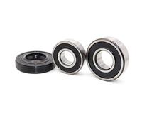 Roulements à Billes, 25 * 50.75 * 10/12 6203-2RS1 6204-2RS1 tambour Machine à laver roulements de joint d'eau Kit réparation billes gorge profonde