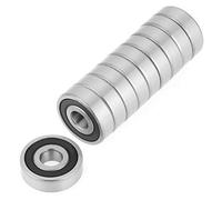 Roulements à Billes 6200-2RS, 10 Pièces, Acier Inoxydable, Double Étanchéité en Caoutchouc, 10x30x9mm - Faible Bruit, Longue Durée de Vie, Idéal pour Équipements Mécaniques et