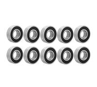 Roulements à billes 6202-2RS 15x35x11mm Double étanchéité en caoutchouc - haute vitesse, acier durable et pré - graissé, support radial et axial - kit 10 pièces pour usages