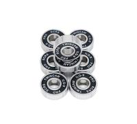 Roulements à billes, 8 pièces 608-2RS ILQ-9 roulement de planche à roulettes noir for patins à roulettes 608-2rs 8x22x7 Mm patins à roues alignées