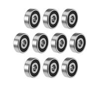 Roulements à billes à gorge profonde Motoforti 6300-2RS Z2 10 mm x 35 mm x 11 mm, double blindage, acier au carbone(10pcs)