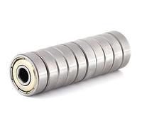 Roulements à billes de 10 pièces, roulements à billes miniatures 626ZZ miniatures en acier au carbone multi-usages durables blindés en métal pour machines industrielles, voitures, navires (6x19x6mm)