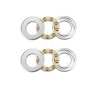 Roulements à billes de butée F6-14M 6 mm x 14 mm x 5 mm en acier chromé simple direction 2 pièces