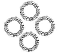 Roulements à billes de vélo, 4 roulements de manivelle argentés et jeu billes roue vélo avec cage support, remplacement haute qualité pour un fonctionnement et un entretien fluides