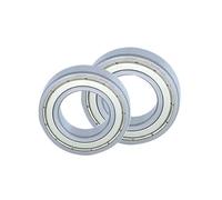 Roulements à billes en acier chromé, Roulement à billes gorge profonde, 2 pièces, 6200-6208 2Z/ZZ, tailles multiples(6205-ZZ 25X52X15)