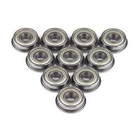 Roulements à Billes F608ZZ Roulements à Billes Miniatures à Bride 8x22x7mm Acier Métallique Roulement Métrique 10 Pcs