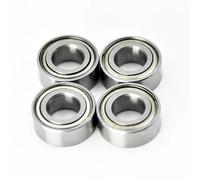 Roulements à billes miniatures 3x6x2,5 4x7x2,5 4x8x3 5x8x2,5 5x10x4 5x11x4 6x12x4 8x12x3,5 10x15x4 12x18x4 mm Lot de 4 roulements(4x10x4mm)