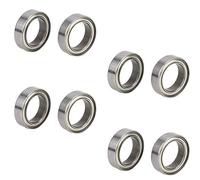 Tbest Lot de 8 roulements à billes RC - 10 x 15 x 4 mm - En métal Pour HPI WR8 B021 ST/MT RC Accessoires de pièces de rechange (argent)