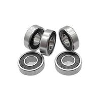 Roulements, Bouclier de joint bimétallique Micro roulement à gorge profonde 10 pièces 609/10RS 10 * 24 * 7mm Micro roulement à billes à gorge profonde roulement Non standard,Durabilité améliorée
