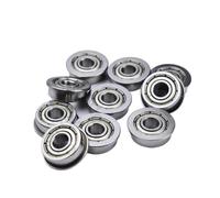 Roulements, Bouclier de joint bimétallique Micro roulement à gorge profonde 10 pièces F605ZZ 5 * 14 * 5mm ABEC-5 roulements à bride roulement en acier chromé,Durabilité améliorée