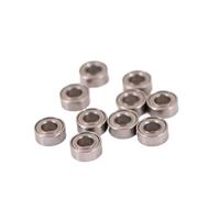 Roulements, Bouclier de joint bimétallique Micro roulement à gorge profonde 10 pièces MR63ZZ 3 * 6 * 2.5mm arbres de roulement miniatures à grande vitesse roulements à rouleaux,Durabilité améliorée